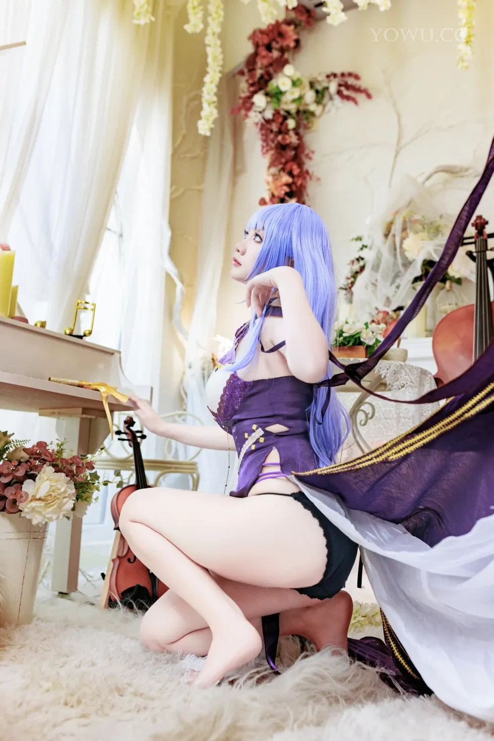 阿雪雪Cosplay碧蓝航线黛朵礼服优雅动人