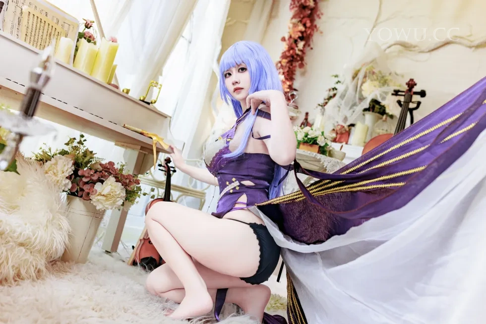 阿雪雪Cosplay碧蓝航线黛朵礼服优雅动人