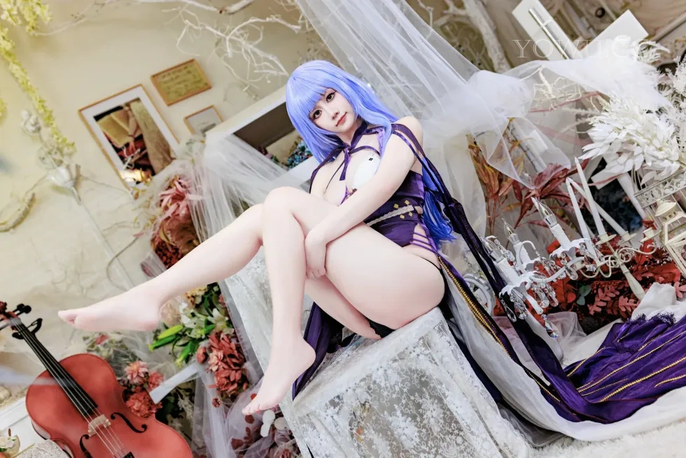 阿雪雪Cosplay碧蓝航线黛朵礼服优雅动人