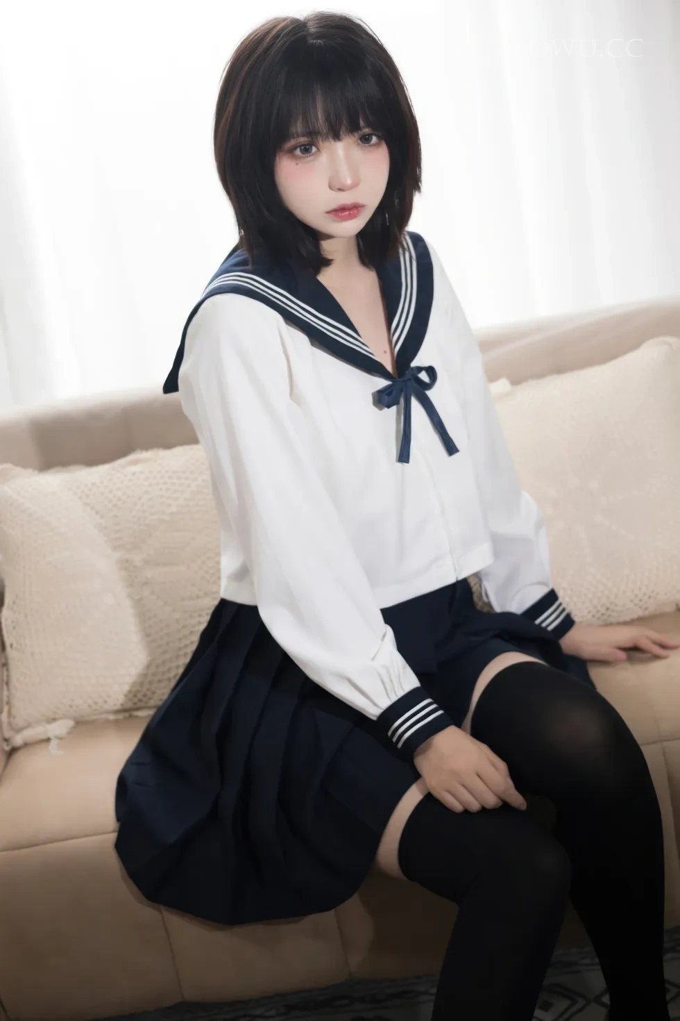 疯猫ss 致郁JK Cosplay 阴暗系少女写真在线欣赏
