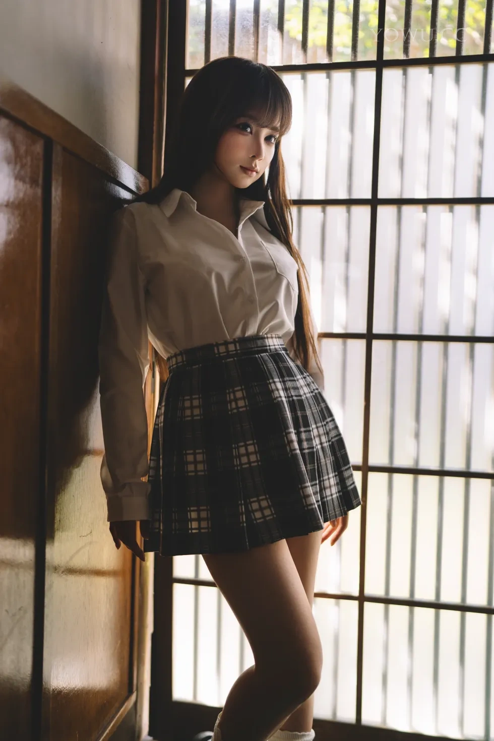 蠢沫沫JK校园风Cosplay写真，甜美清新又不失小性感
