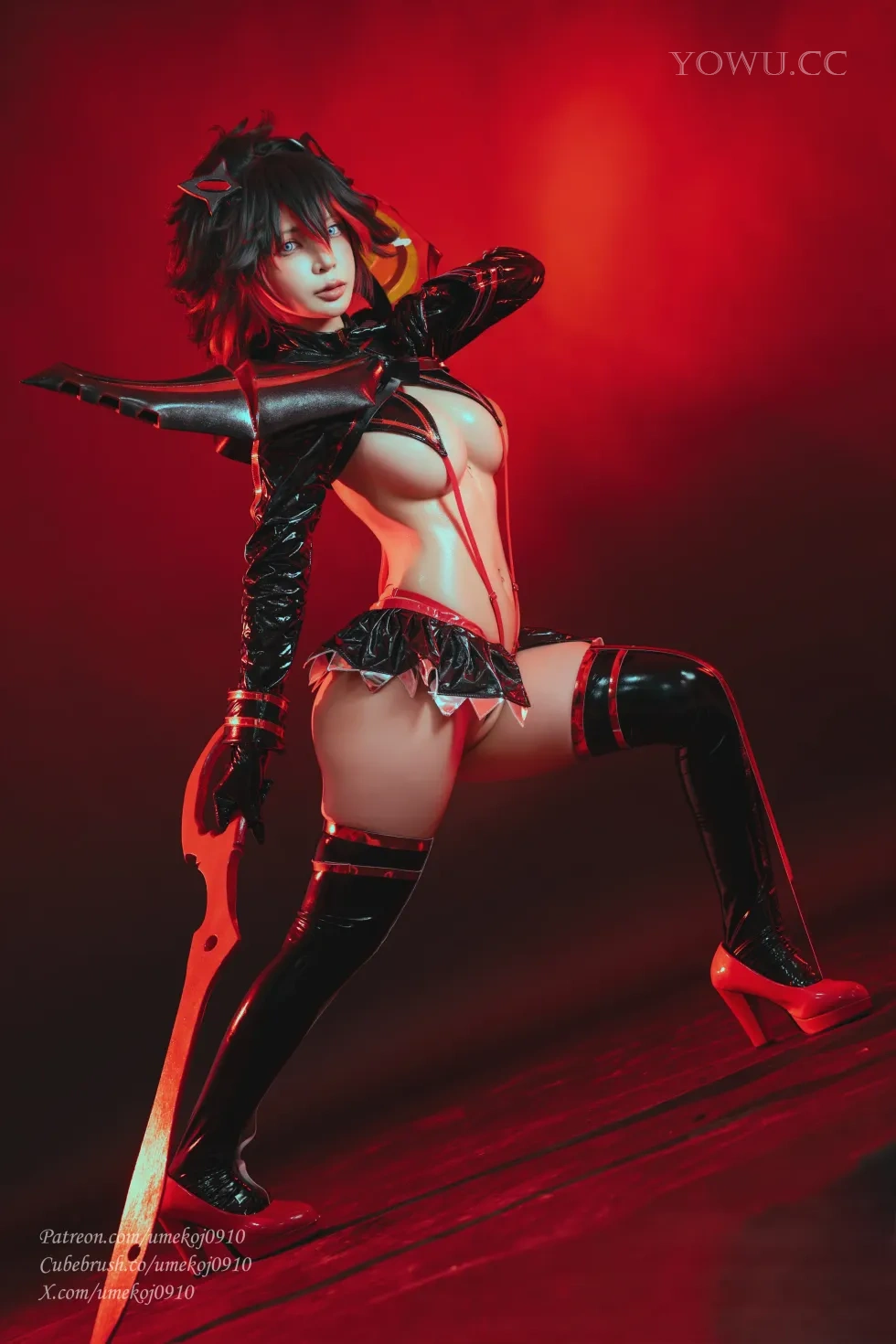 Umeko J Cosplay缠流子神衣鲜血Kill la Kill