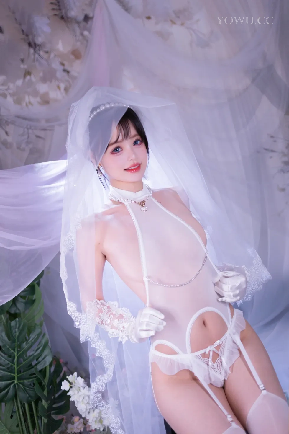 星黛鹿鹿i白丝花嫁Cosplay梦幻写真在线欣赏