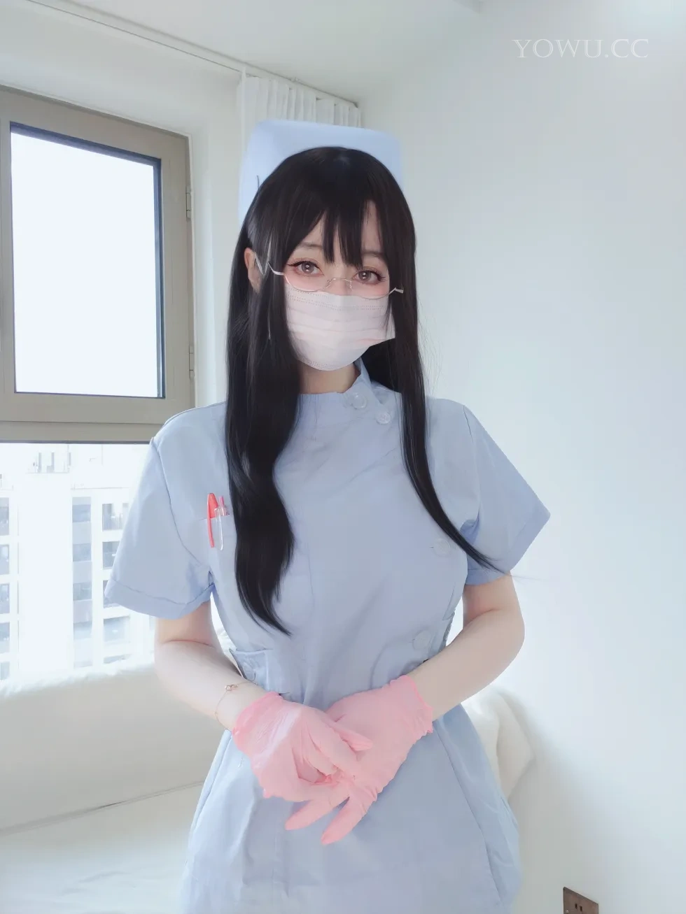 白银81 蓝色护士 自摄Vol.95 妩媚制服写真