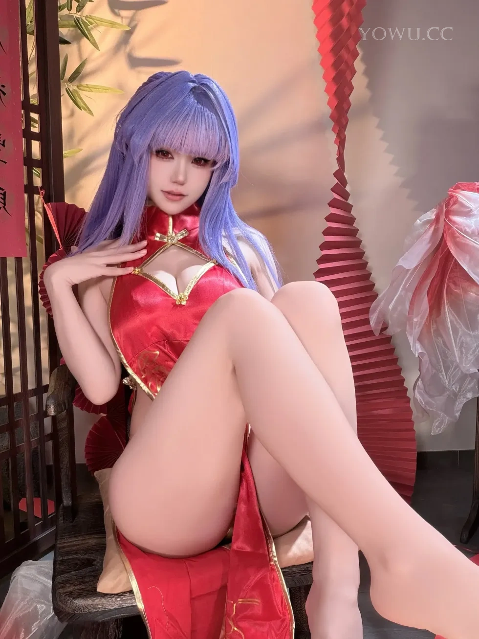 小仓千代w 萌姬联合旗袍Cosplay订阅Patreon写真集