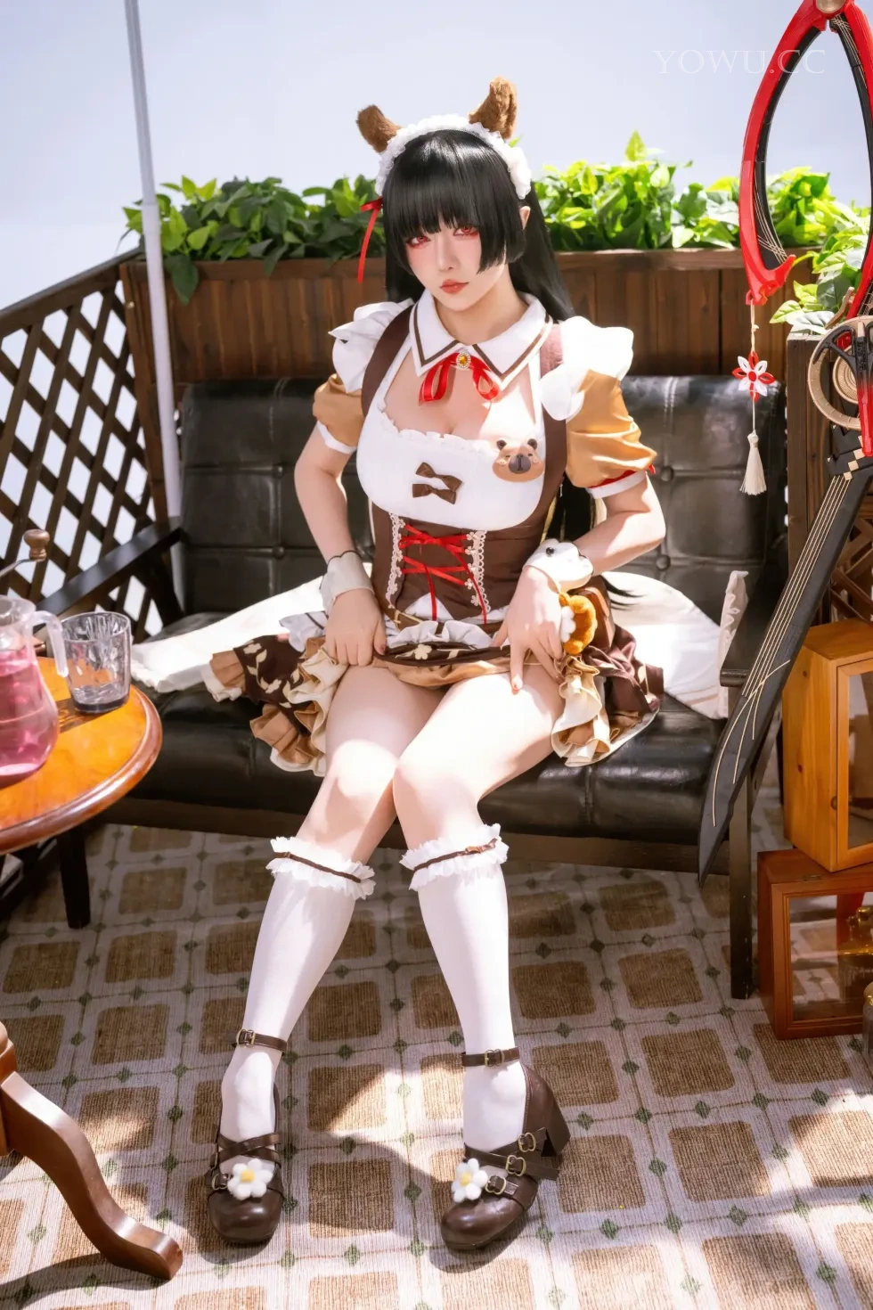 Cosplay写真 星之迟迟 鸣潮千咲联动咖啡女仆