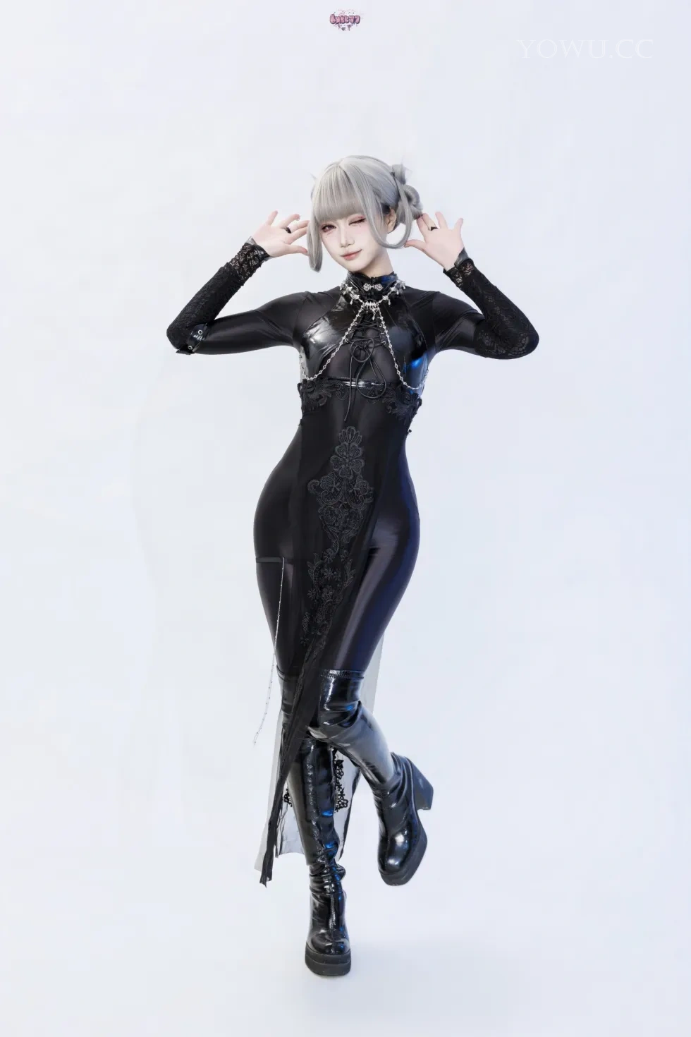 柒柒要乖哦 Cosplay黑靡烟魅惑写真在线欣赏