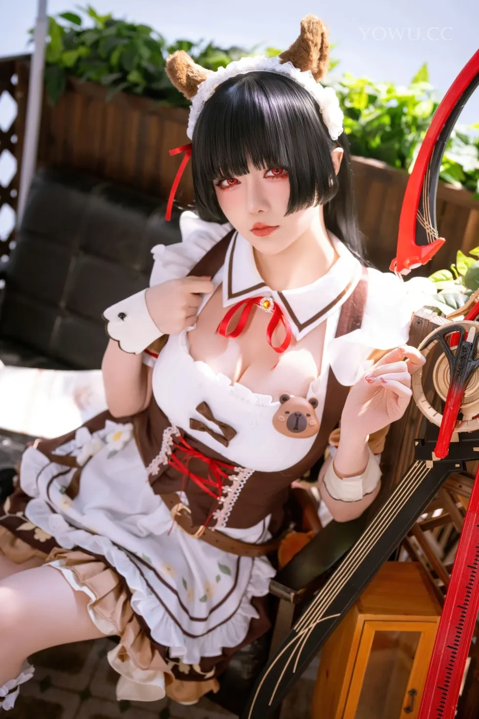 Cosplay写真 星之迟迟 鸣潮千咲联动咖啡女仆