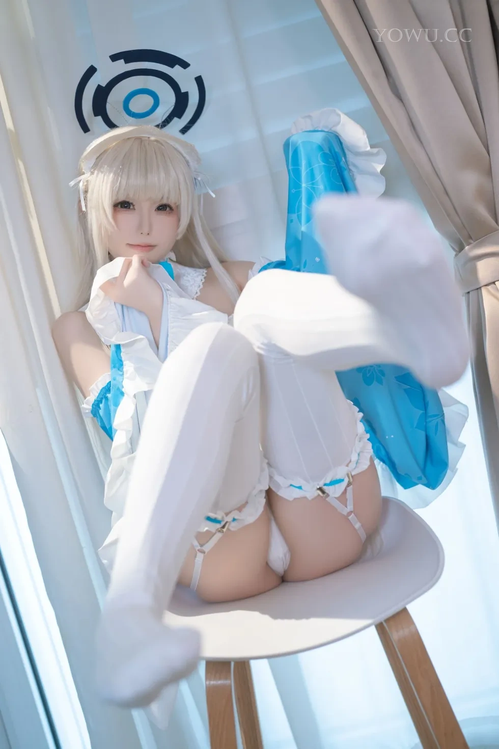 Quan冉有点饿 cos蔚蓝档案飞鸟马时和服浴衣