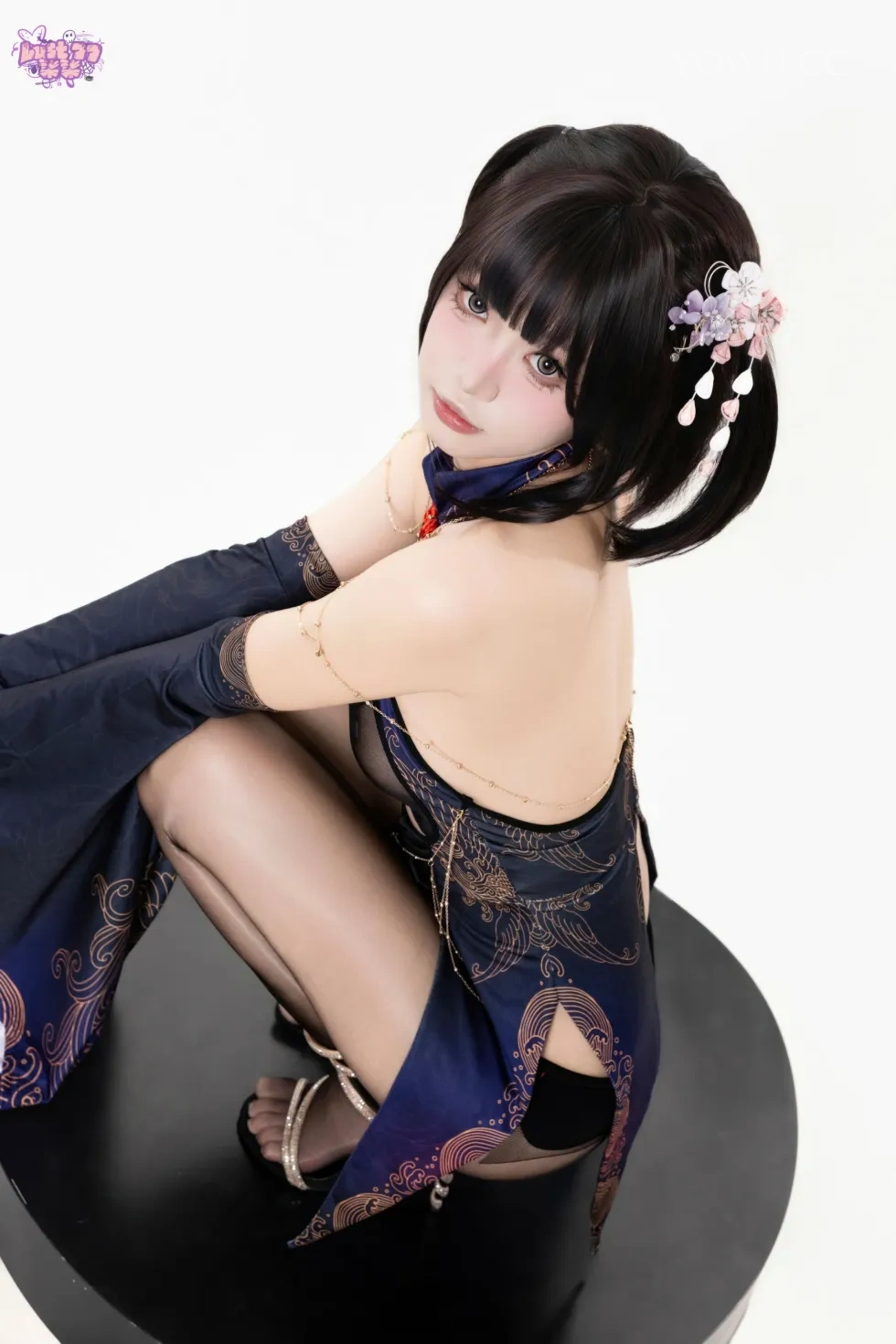 柒柒要乖哦紫电Cosplay冷艳御姐风在线写真