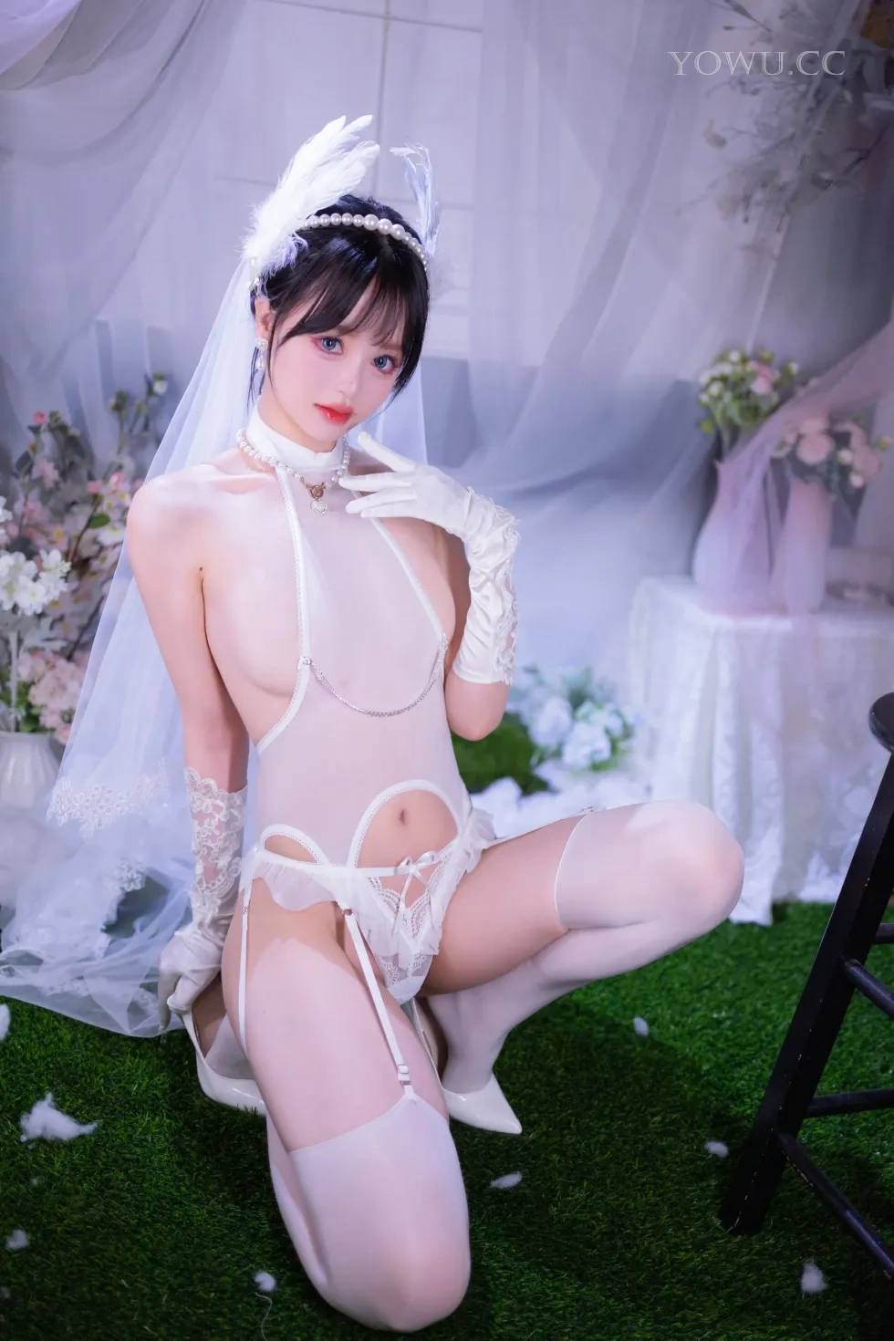 星黛鹿鹿i白丝花嫁Cosplay梦幻写真在线欣赏