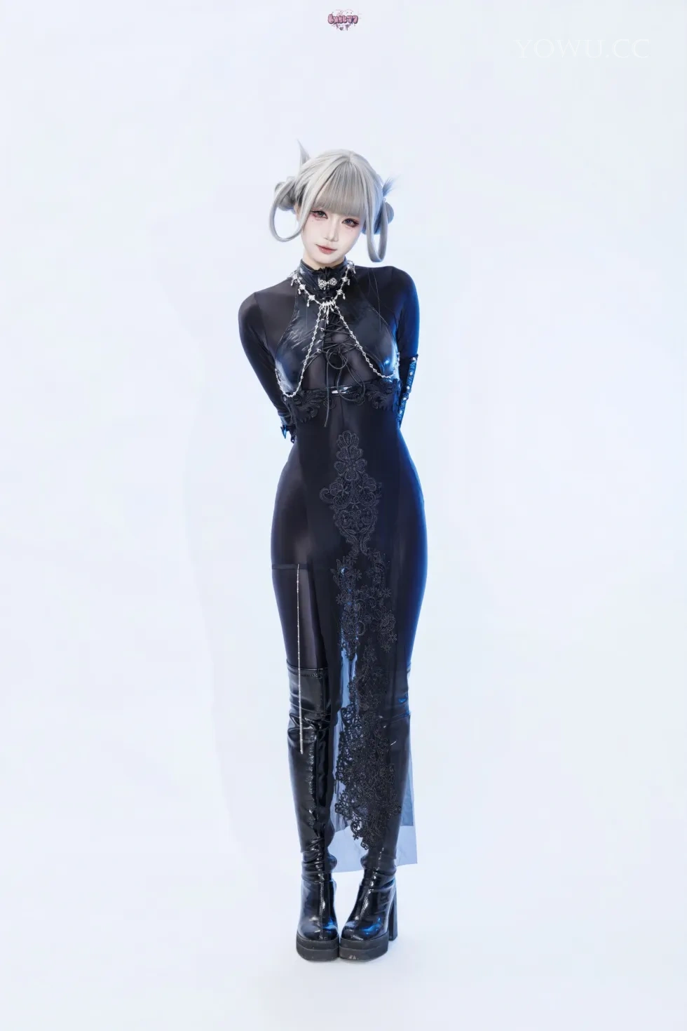 柒柒要乖哦 Cosplay黑靡烟魅惑写真在线欣赏