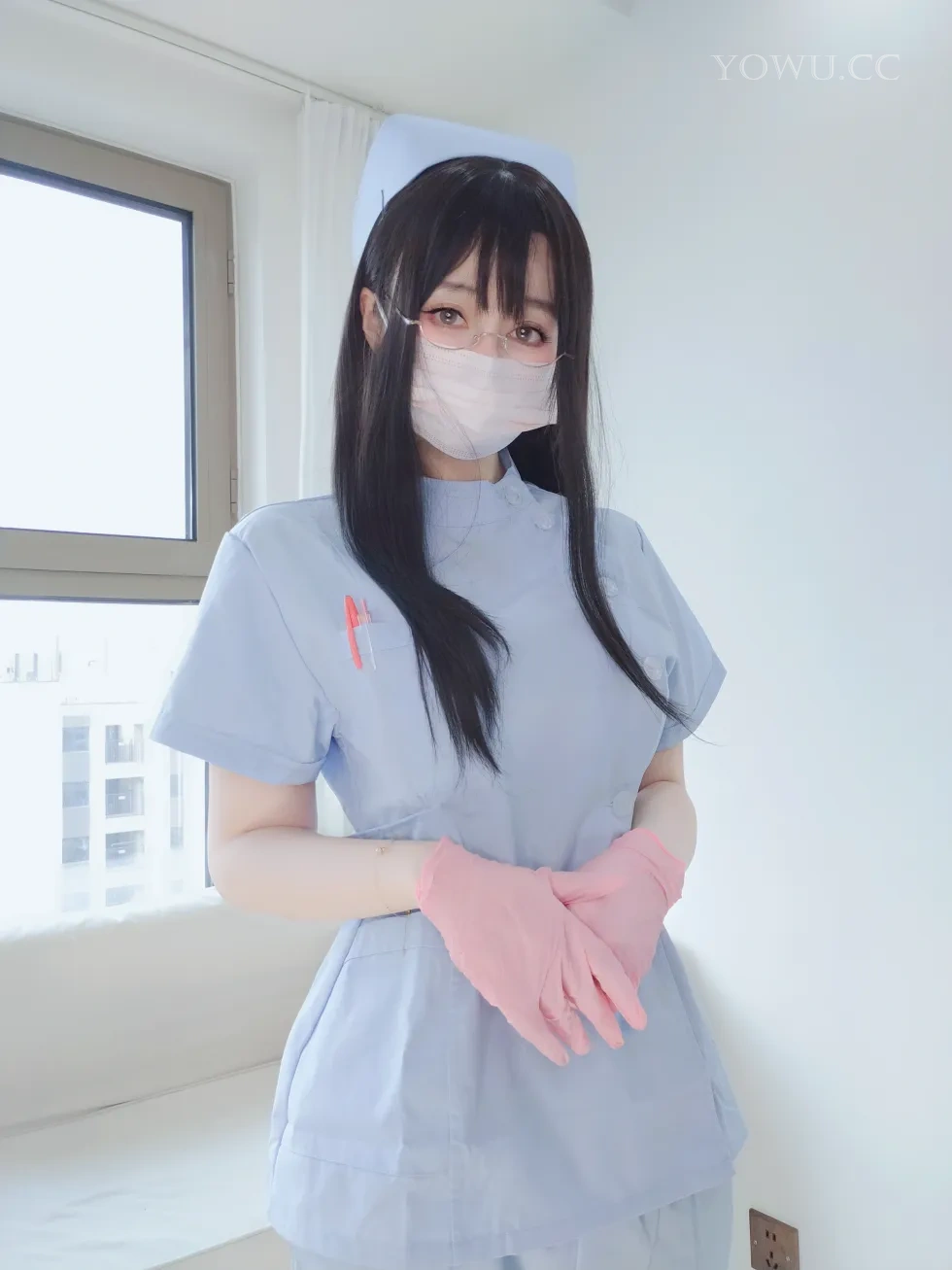 白银81 蓝色护士 自摄Vol.95 妩媚制服写真