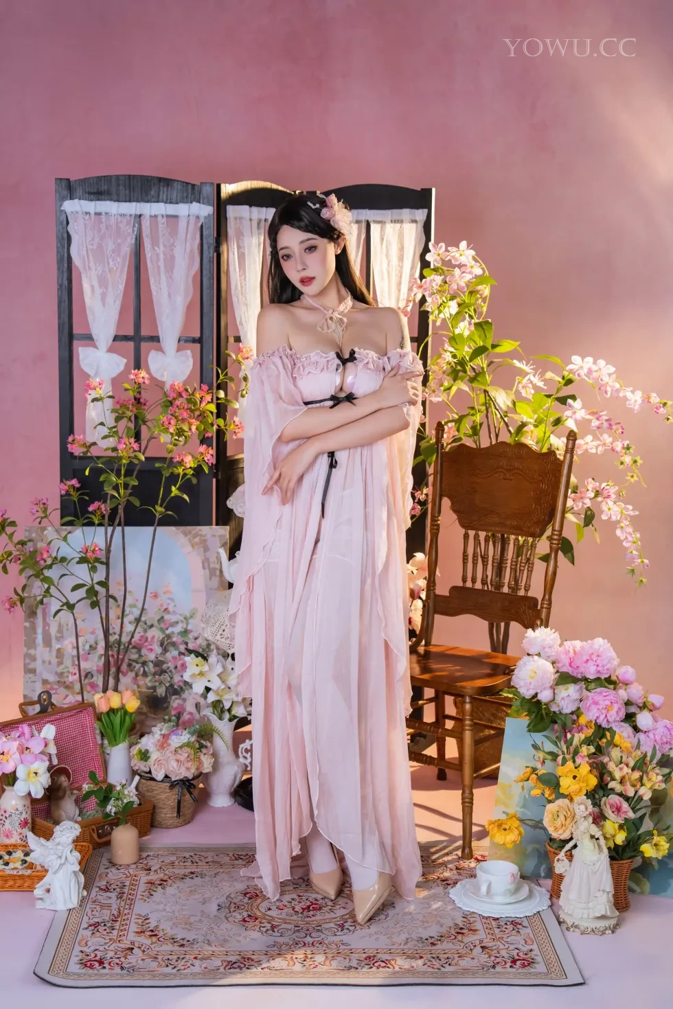 奈汐酱nice 《粉红茶事》唯美古风写真在线欣赏