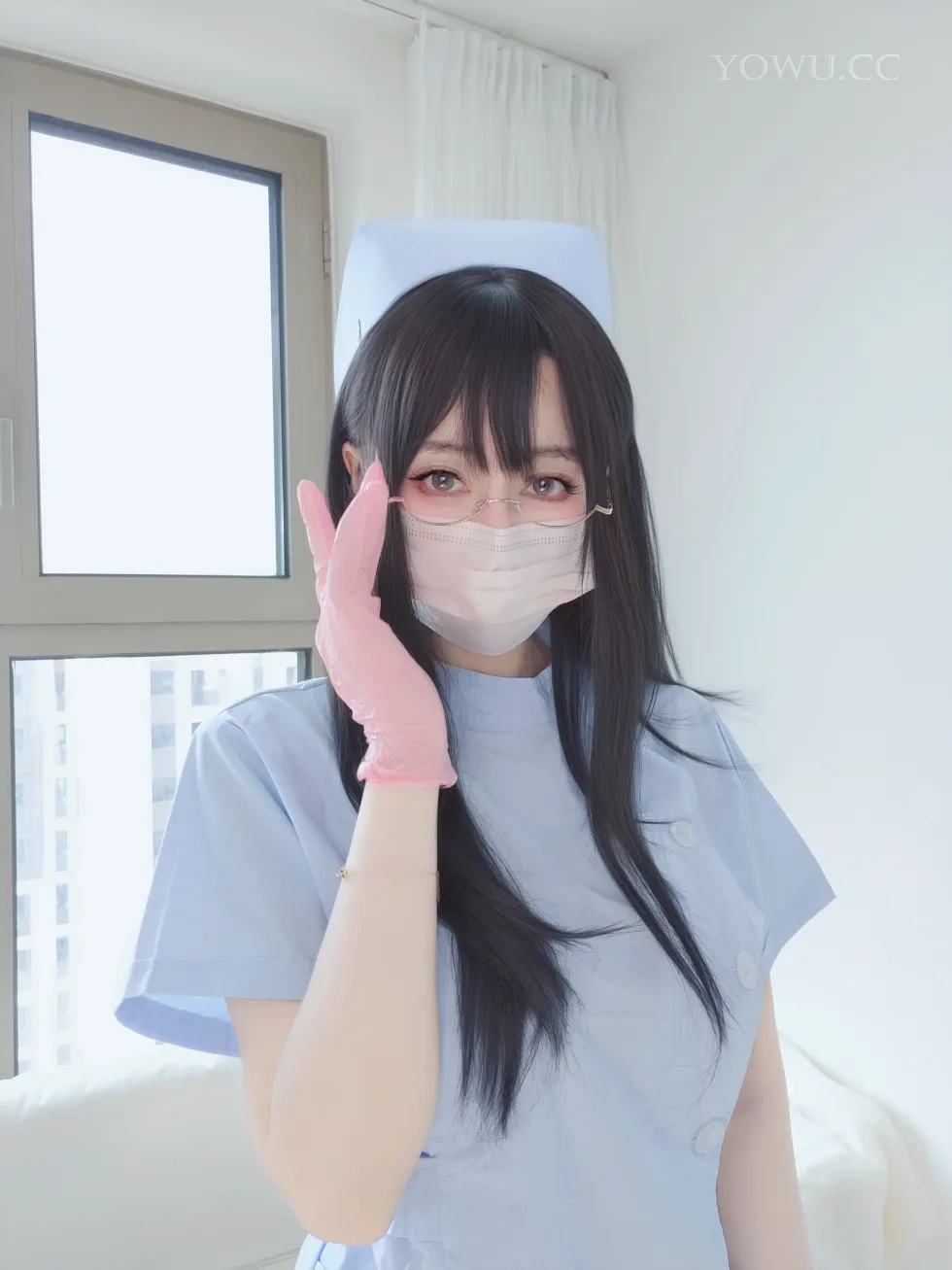 白银81 蓝色护士 自摄Vol.95 妩媚制服写真